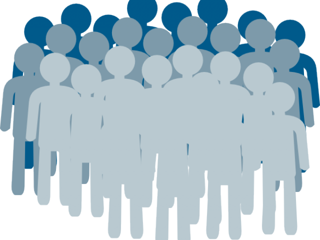 Crowd Cheering Silhouette PNG with transparent background