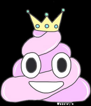 Overlay Image - Queen Princess Poop Emoji PNG image with a transparent background, free high-resolution download
