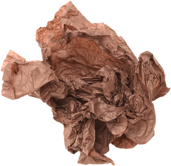 Crumpled Paper - Chocolate - Sculpture, HD Png Download PNG with transparent background