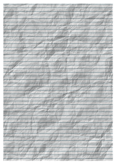 Crumpled Lined Paper Texture PNG with transparent background