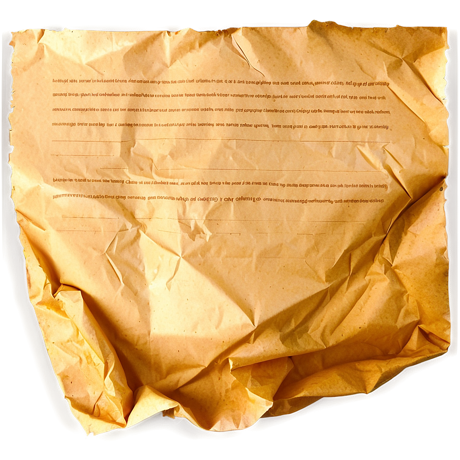 Crumpled Old Paper Png Sfs11