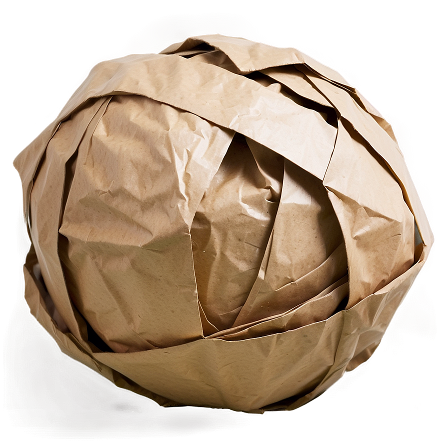 Crumpled Paper Ball PNG eug PNG with transparent background