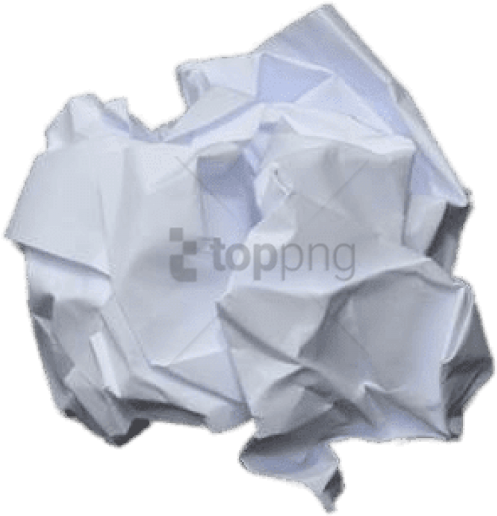 Crumpled White Paper Ball