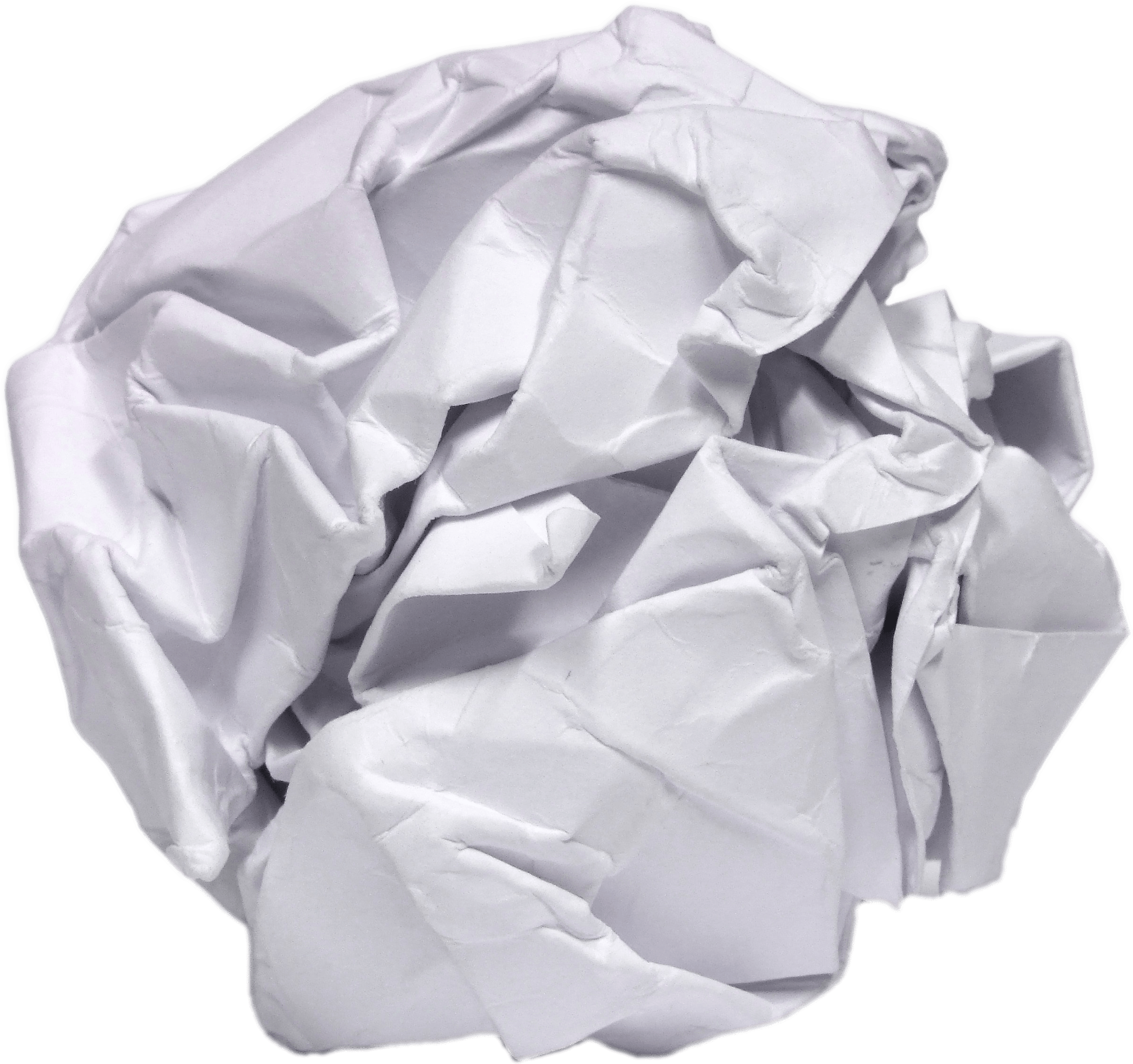 Crumpled White Paper Texture