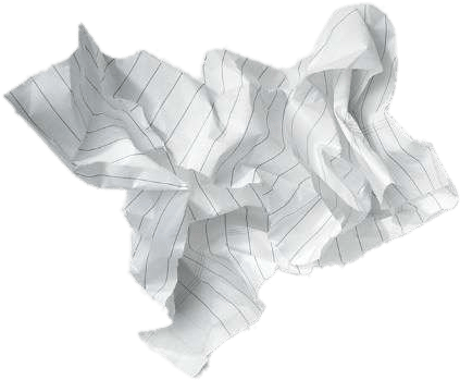 Crumpled Lined Sheet - Crumpled Paper Ball Png, Transparent Png PNG with transparent background