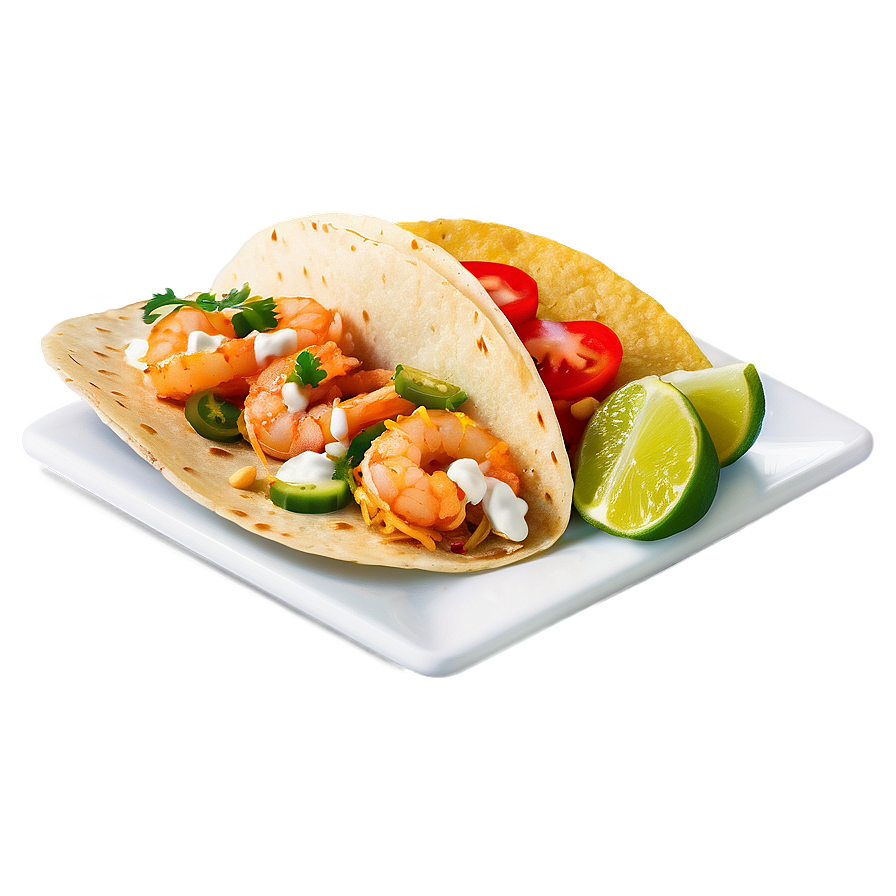 Crunchy Shrimp Tacos PNG 05232024 PNG with transparent background
