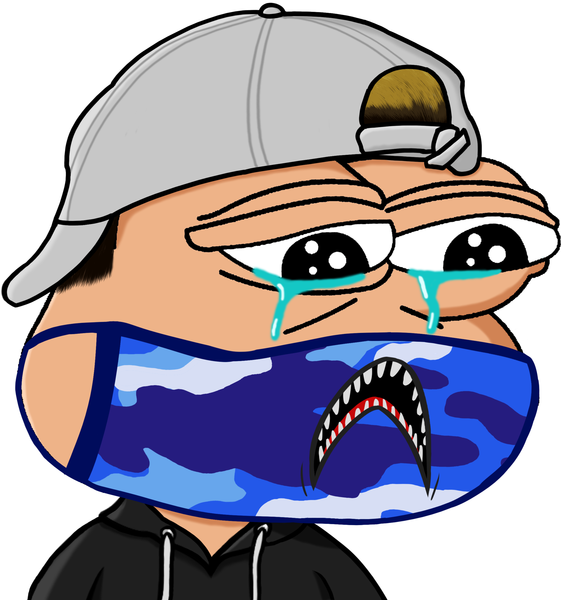 Crying Cartoon Character Emote