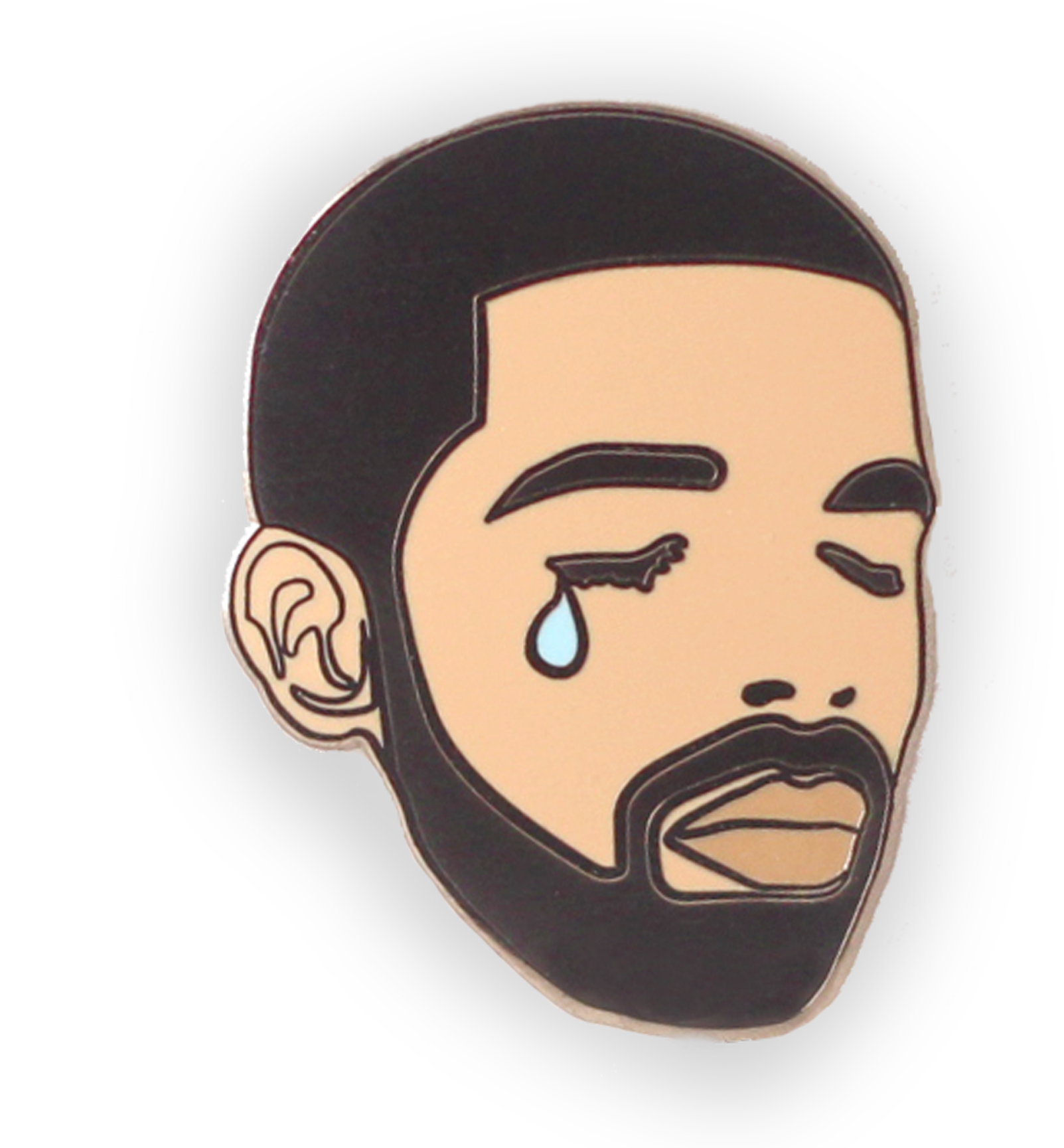 Crying Cartoon Face Sticker PNG with transparent background