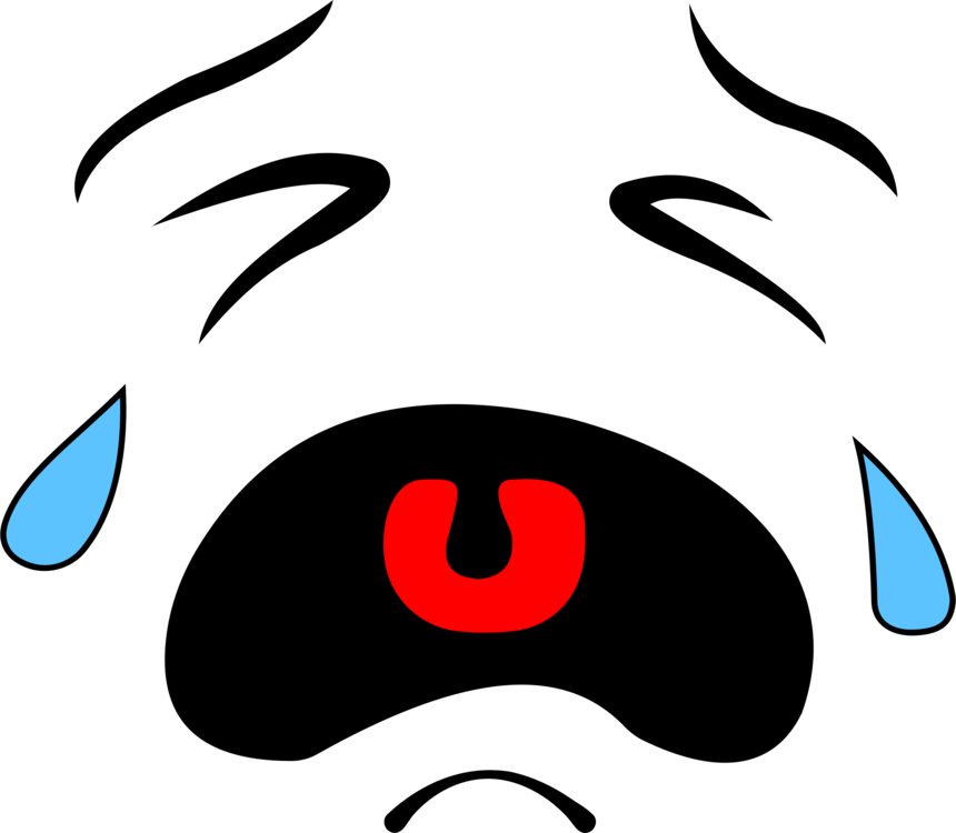 Line Art,head,eye - Crying Face Clipart, HD Png Download PNG with transparent background