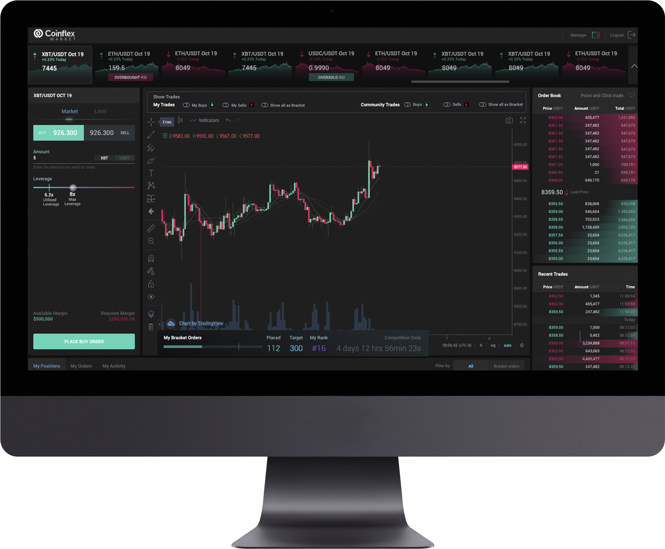 Cryptocurrency Trading Platform Interface