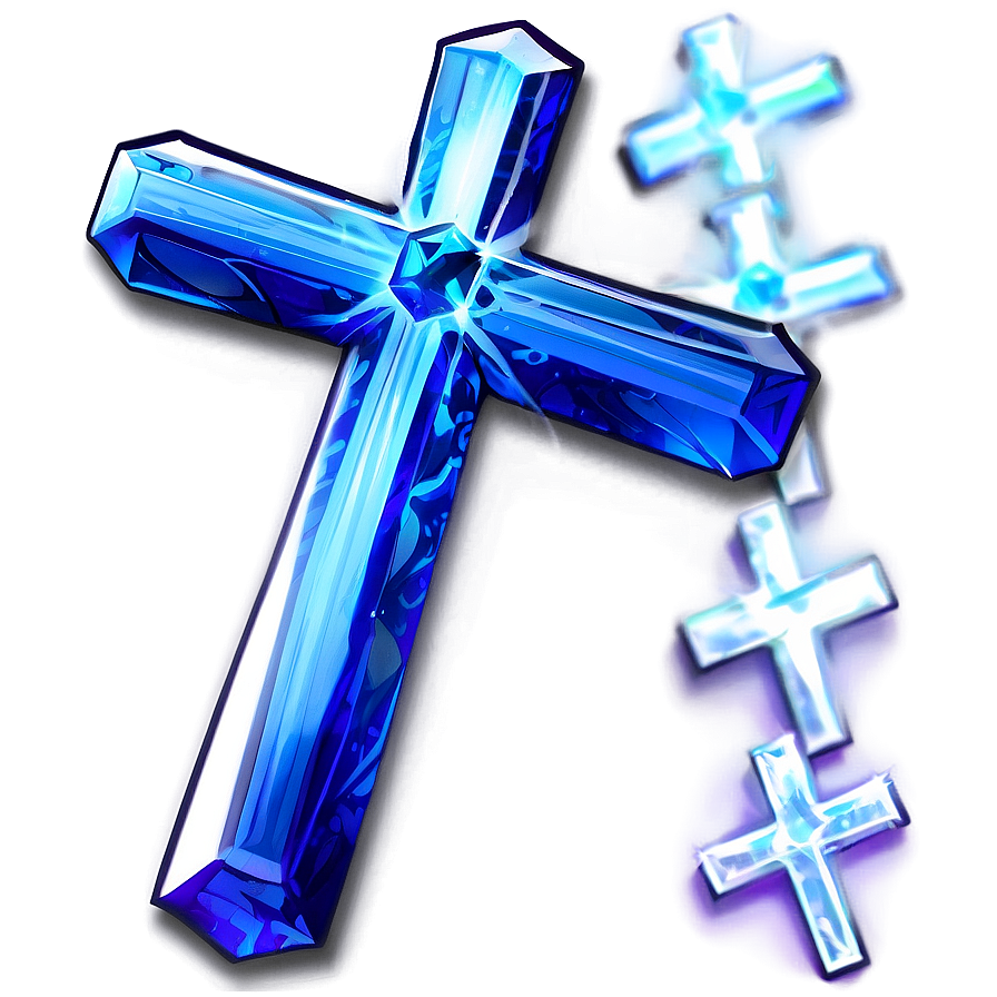 Crystal Blue Cross Png Pen