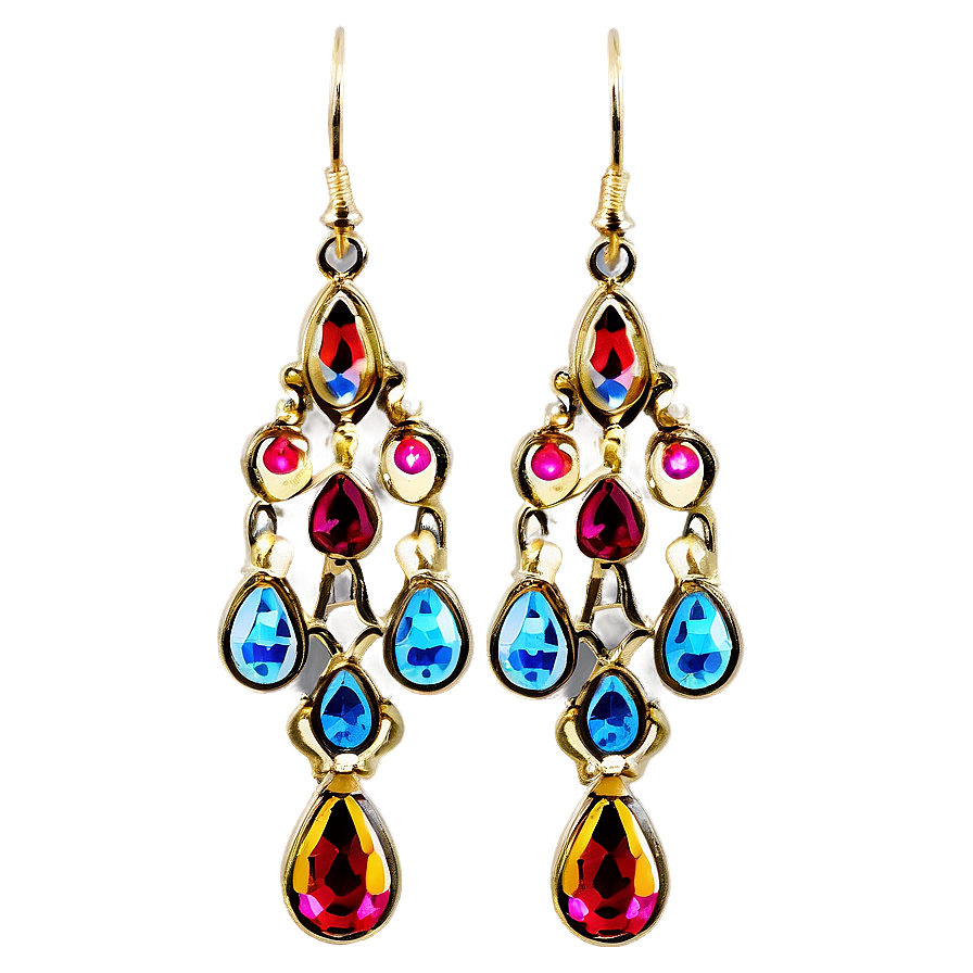 Crystal Chandelier Earring Png 05252024