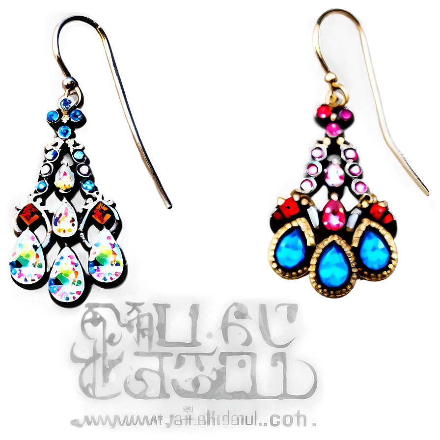 Crystal Chandelier Earring PNG wib PNG image with a transparent background, free high-resolution download