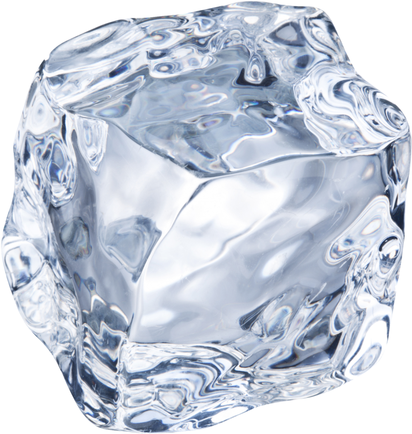 Crystal Clear Ice Cube PNG with transparent background