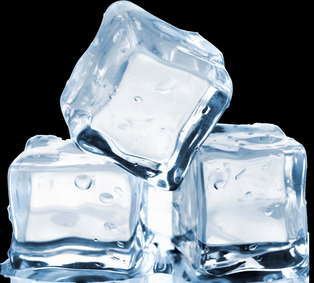 Crystal Clear Ice Cubes PNG with transparent background
