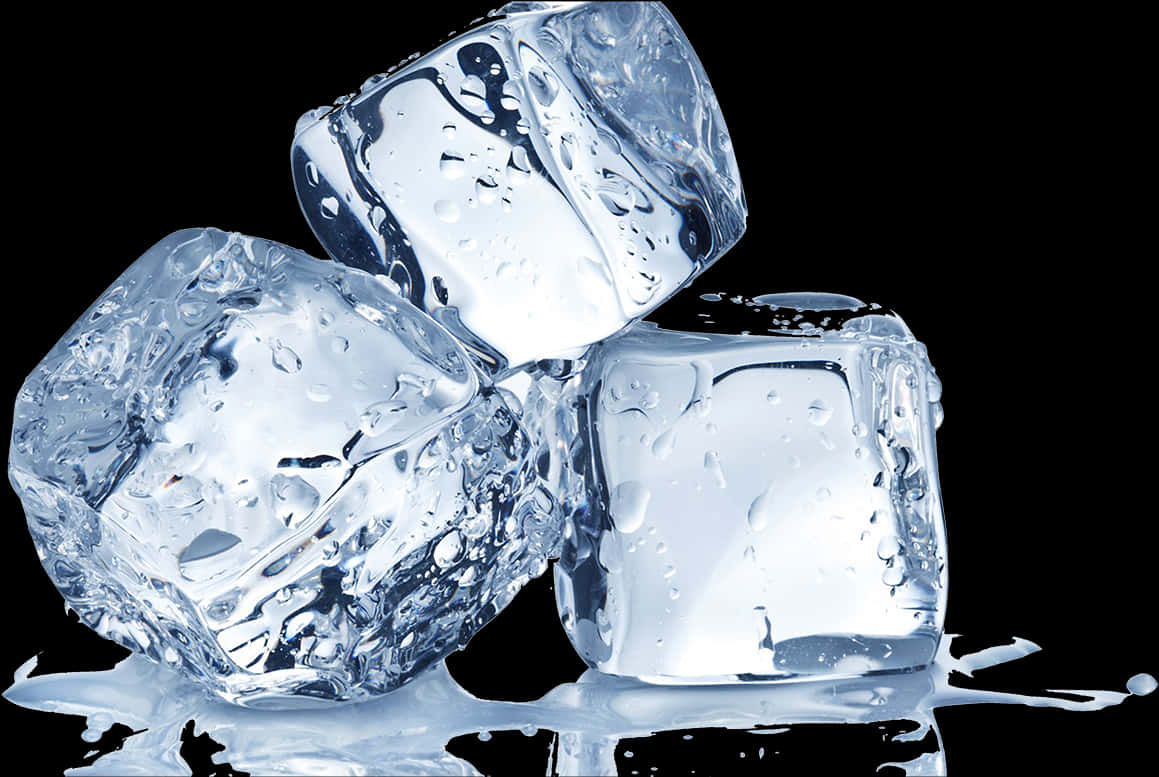 Crystal Clear Ice Cubes PNG with transparent background