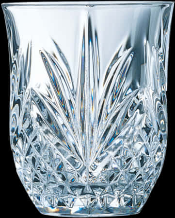 Crystal Cut Glass Vase PNG image with a transparent background, free high-resolution download