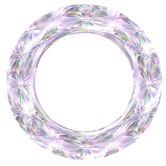 Crystal Diamond Ring Design PNG with transparent background