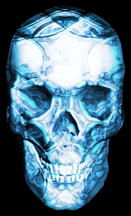 Crystal Skull Rendering PNG with transparent background