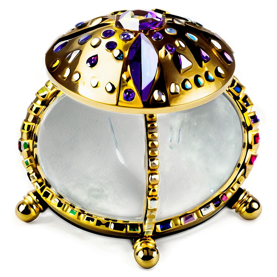 Crystal Studded Jewelry Box Png 32