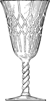 Crystal Wine Glass Drawing