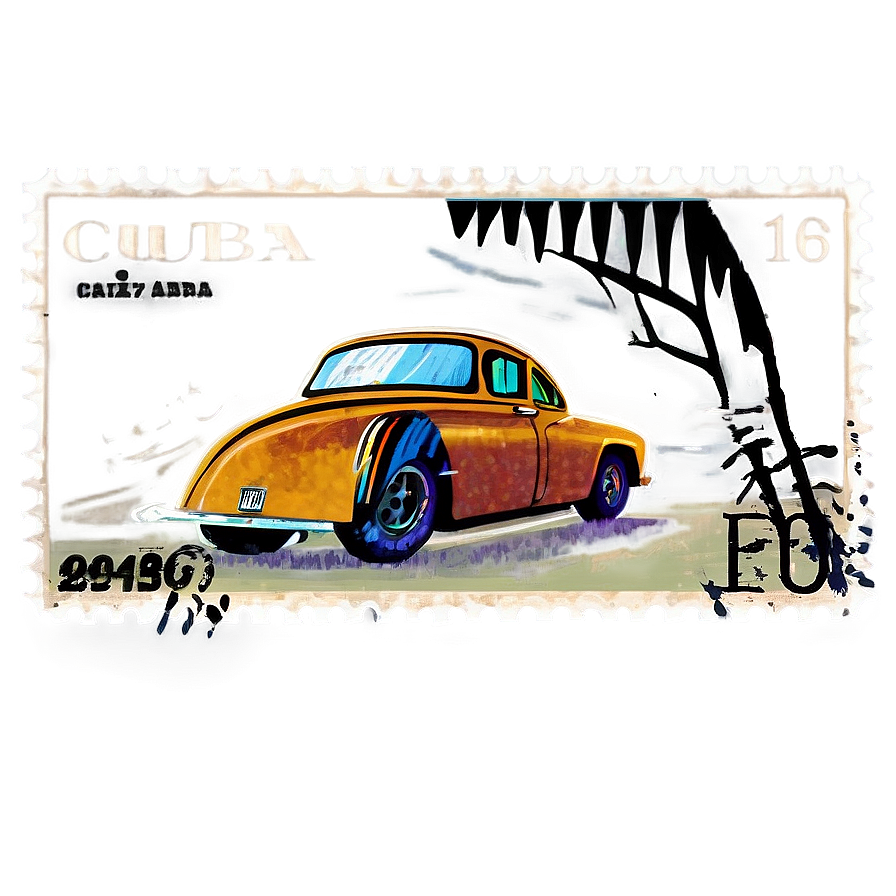 Cuban Vintage Stamp Png Xup