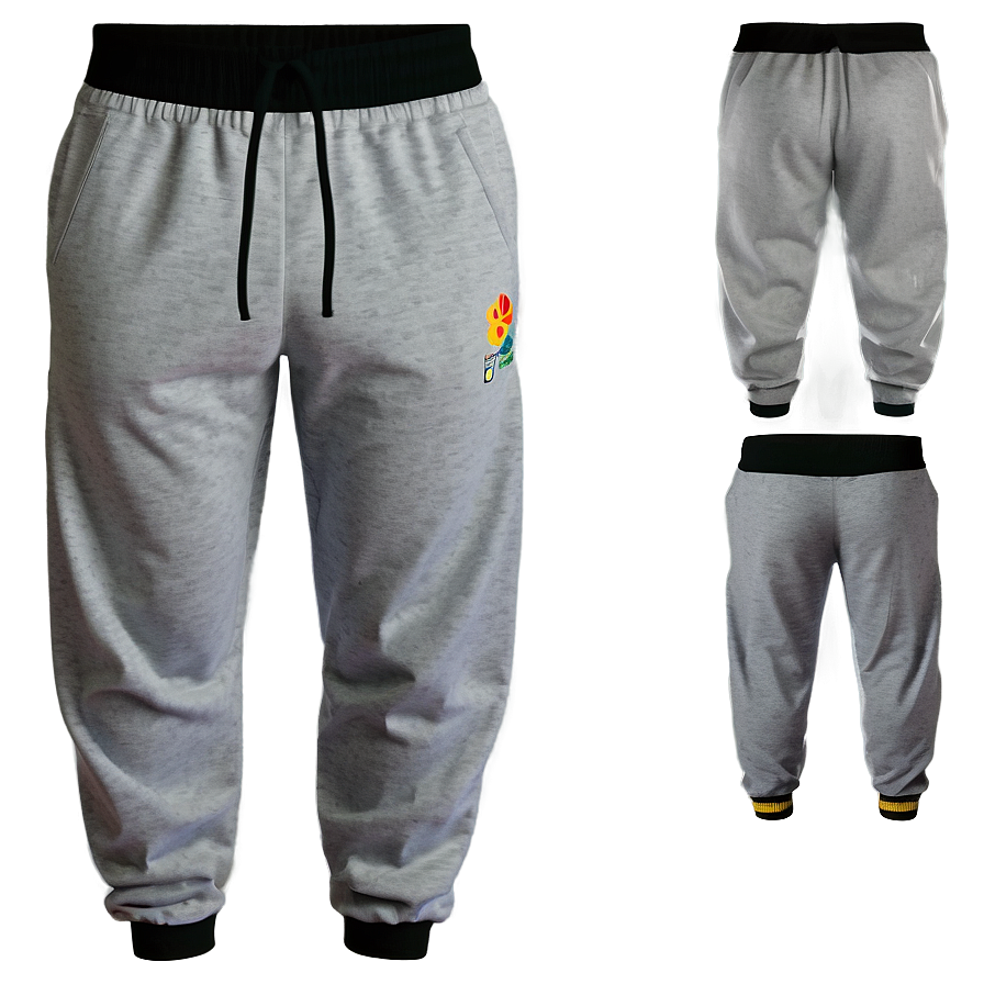 Cuffed Grey Sweatpants Png 91