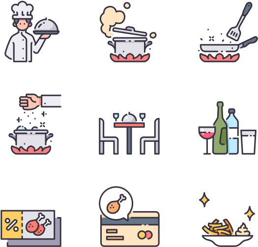 Culinary_ Process_and_ Dining_ Icons_ Set