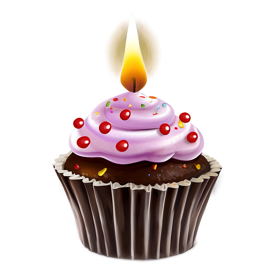 Cupcake With Candle Png 60