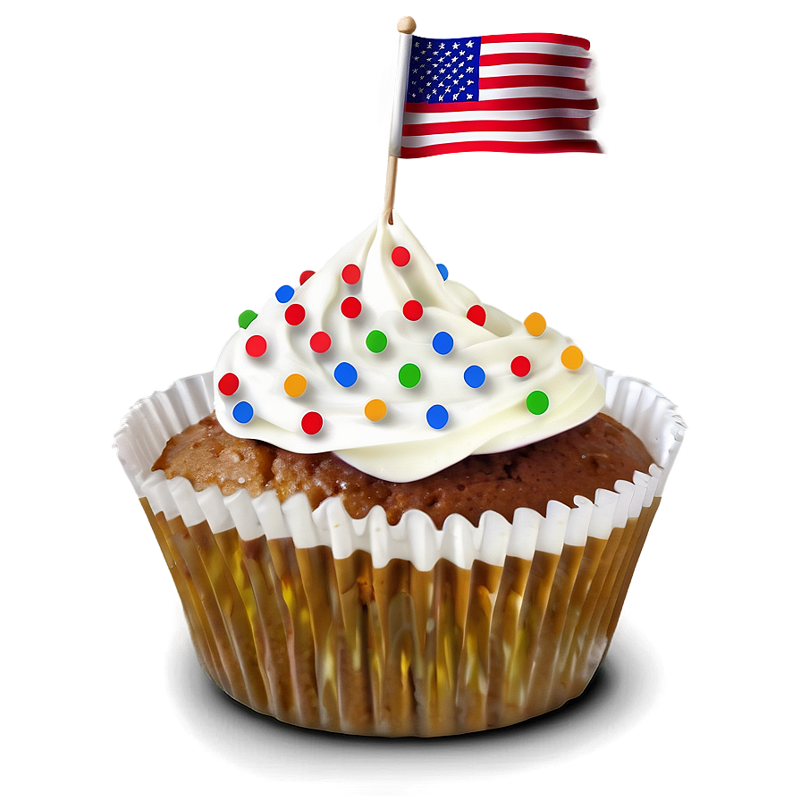 Cupcake With Flag Png Qyy4