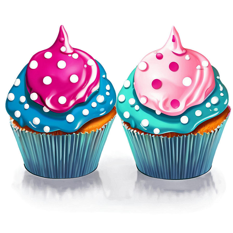 Cupcake With Polka Dots Png 05032024