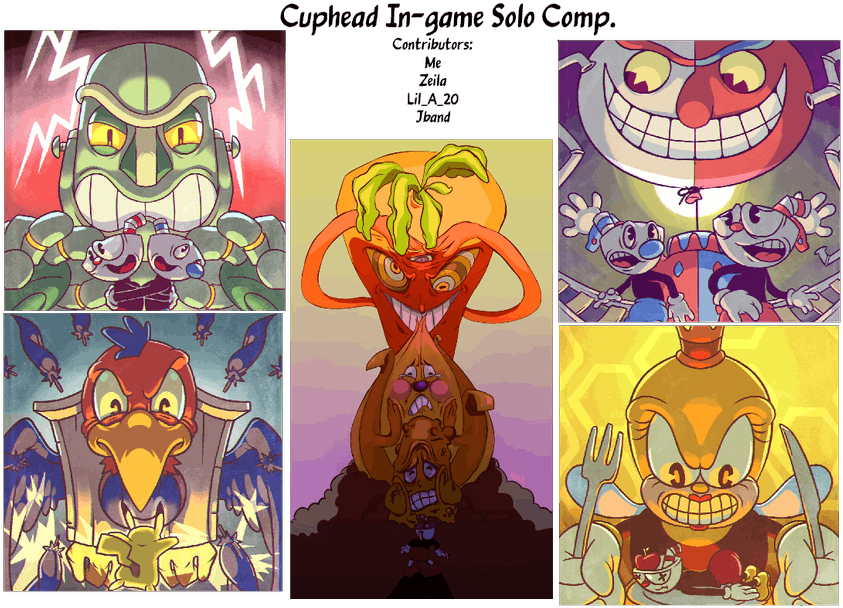 Cuphead Boss Collage