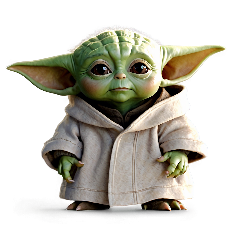 Curious Baby Yoda Png 22