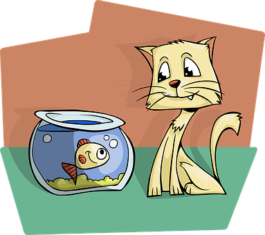 Curious Catand Fishbowl