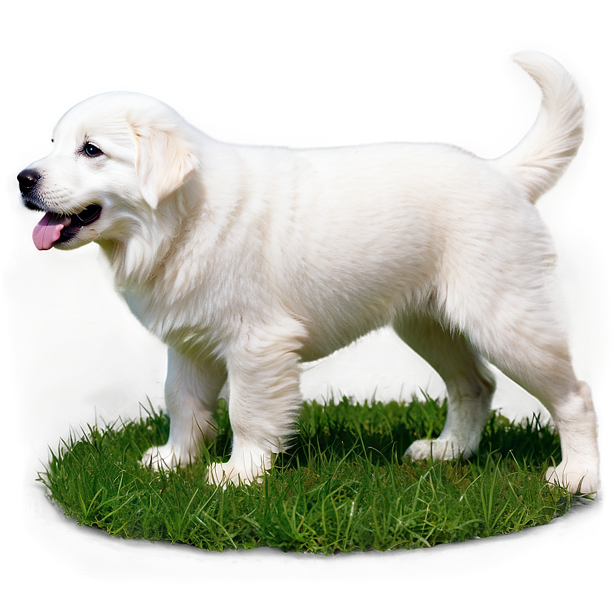 Curious Great Pyrenees Puppy Png 88