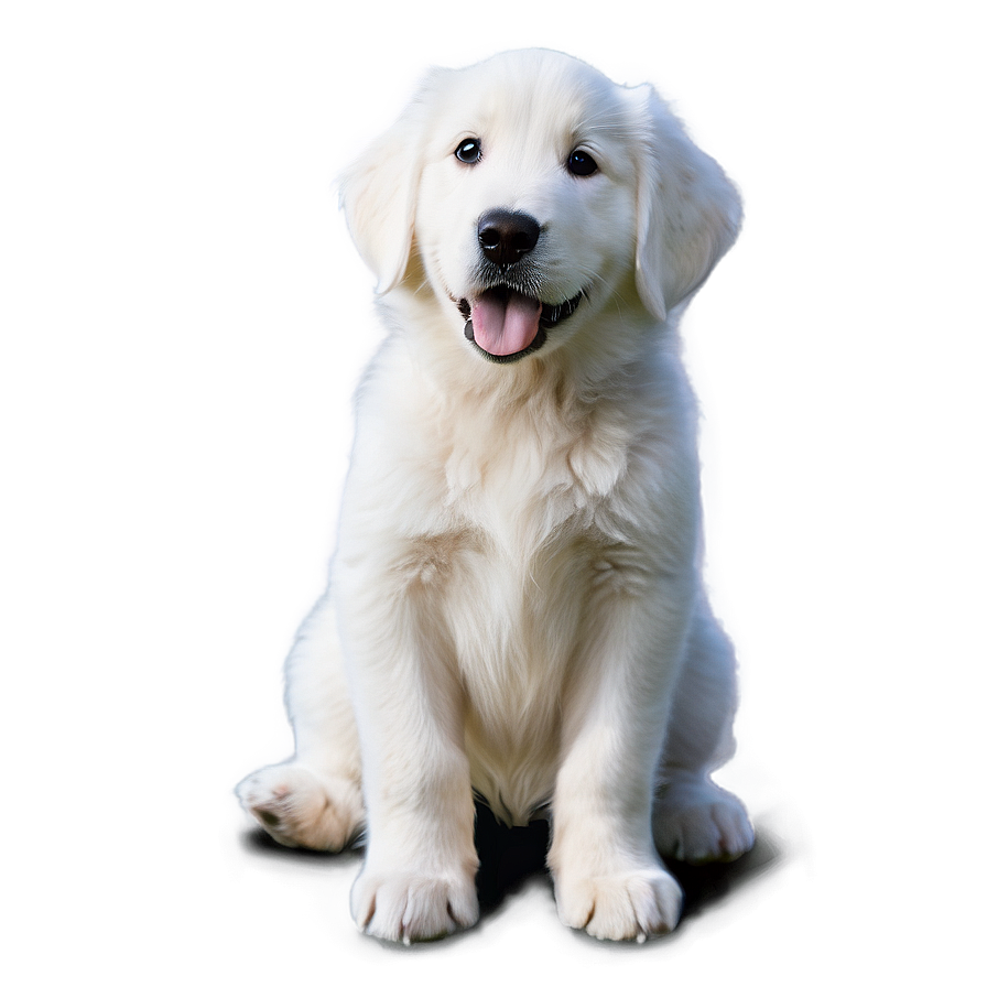 Curious Great Pyrenees Puppy Png Hdo