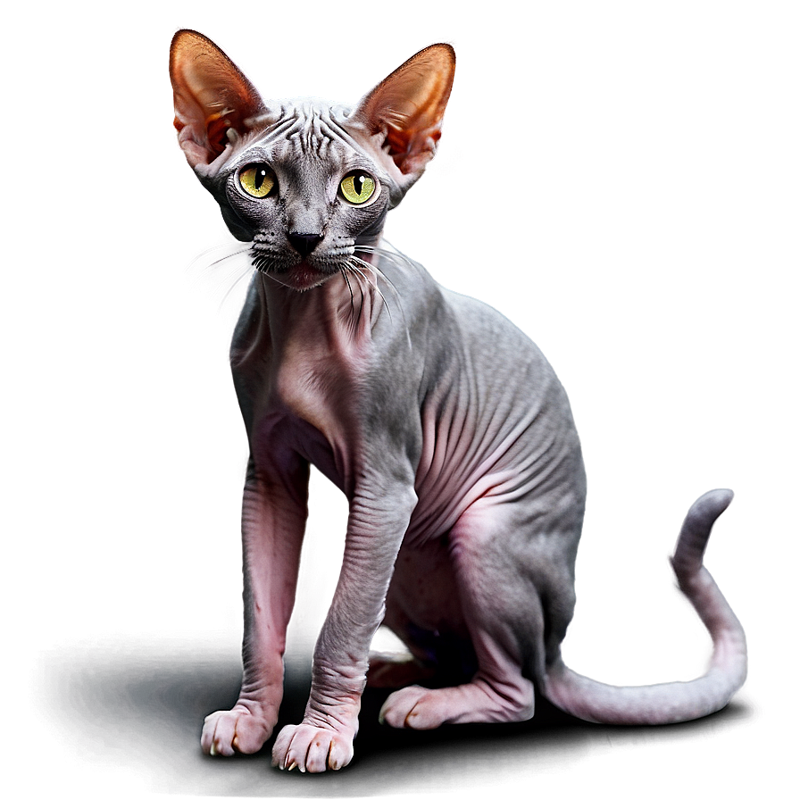 Curious Hairless Cat Png Tna