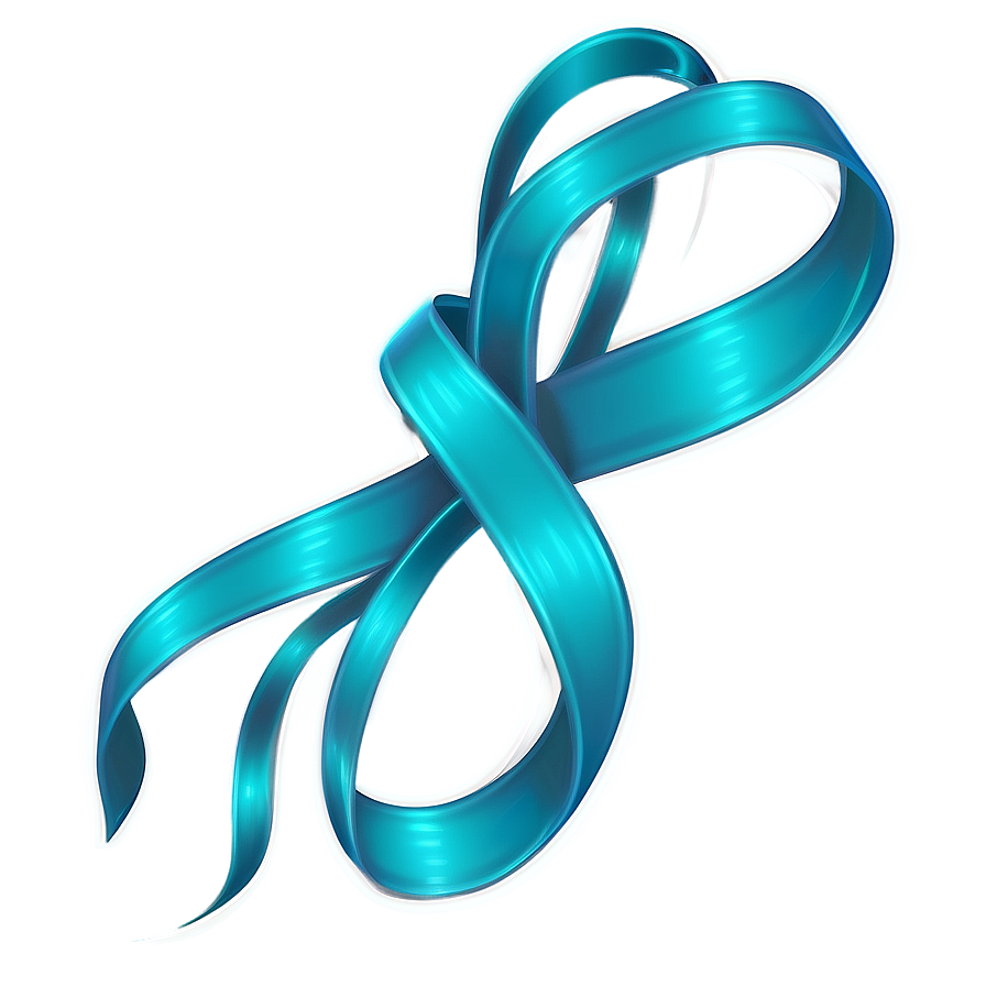 Curled Teal Ribbon Illustration Png Ubm88