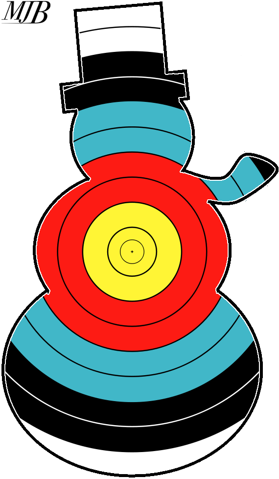Curling Stone Target Illustration PNG with transparent background