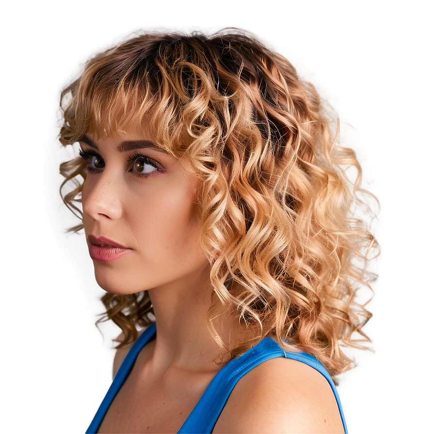 Curly Blonde Bangs Png 81