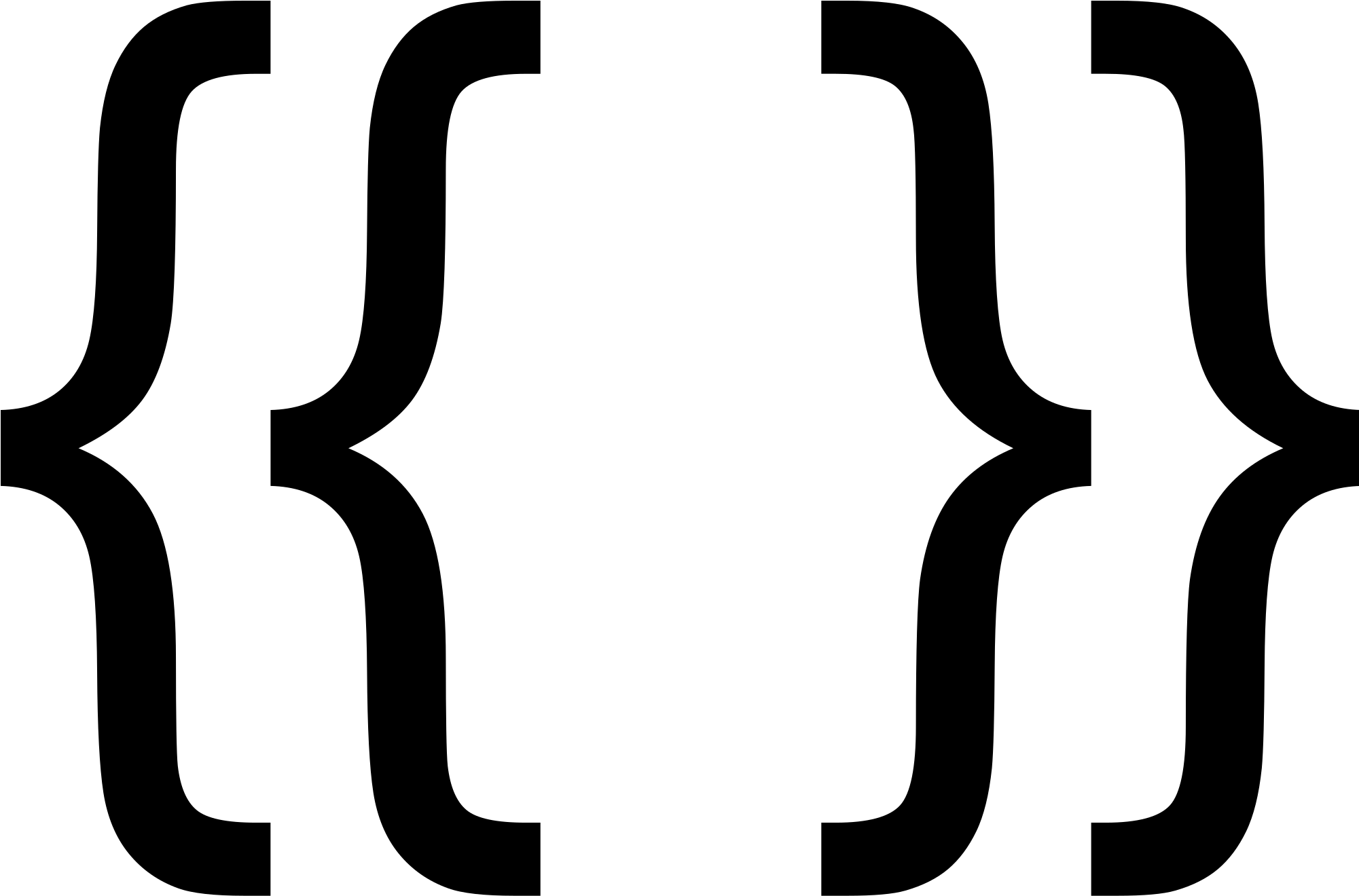 Curly Bracket Programming Symbol