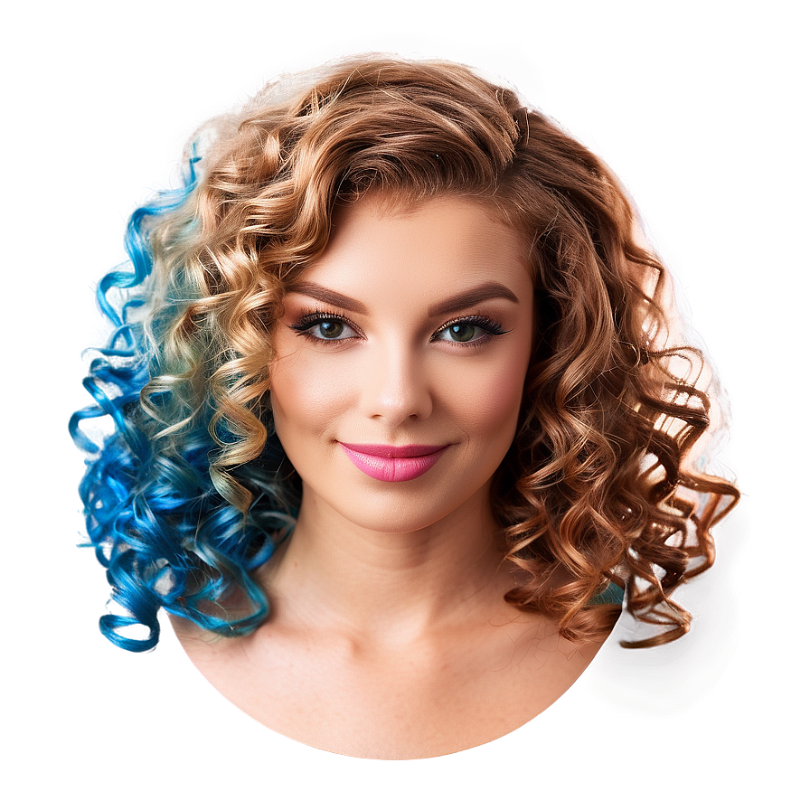 Curly Hair Color Mix Png Guy