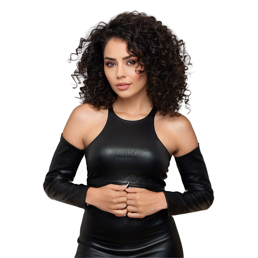 Curly Hair Fashion Model Png 71