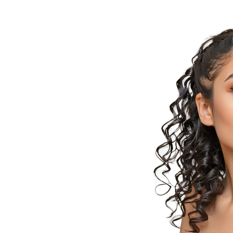 Curly Hair Ponytail Swing Png 49