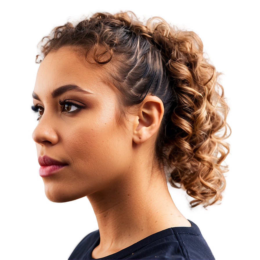 Curly Hair Ponytail Swing Png Jbf67