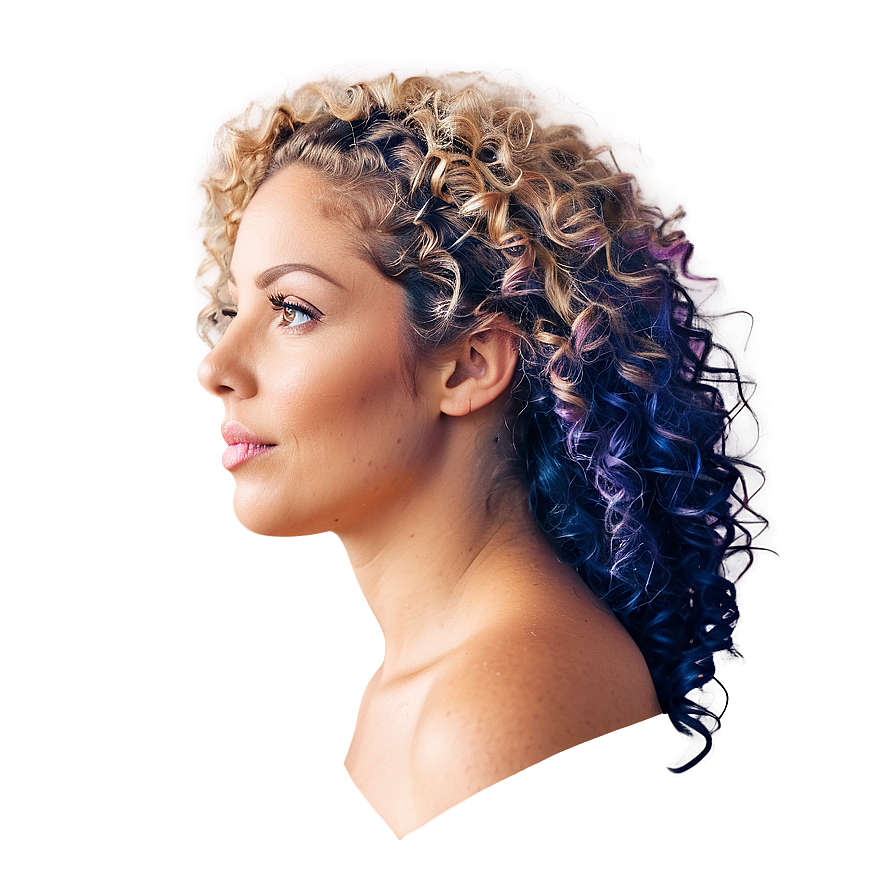 Curly Hair Portrait Png 95