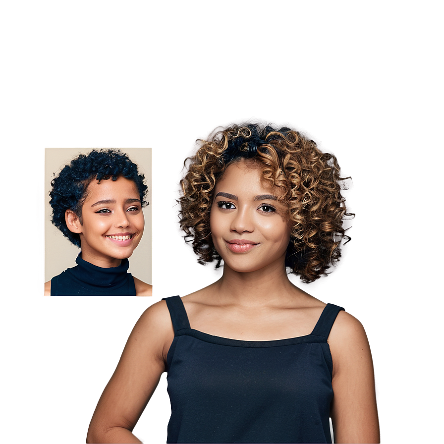 Curly Hair Transformation Png 05242024