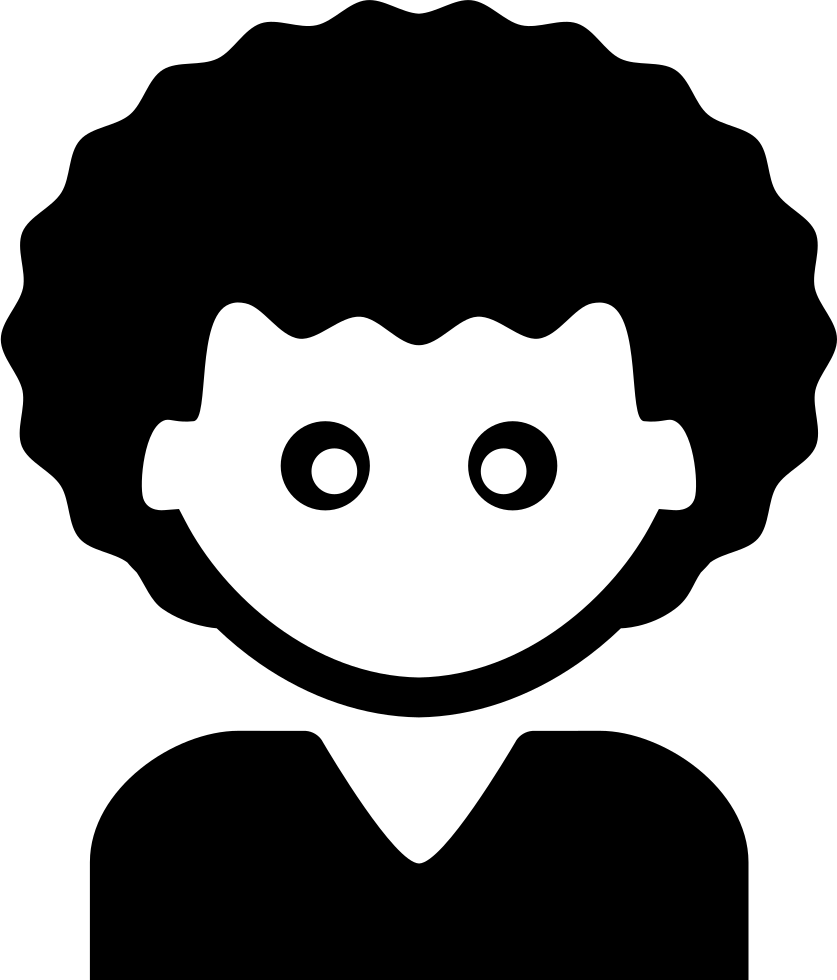 Young Man With Short Black Curly Hair - Curly Man Icon Png, Transparent Png PNG with transparent background