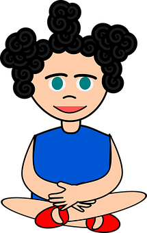 Curly Haired Cartoon Child