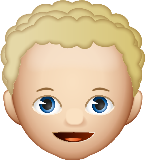 Curly Haired Emoji Child